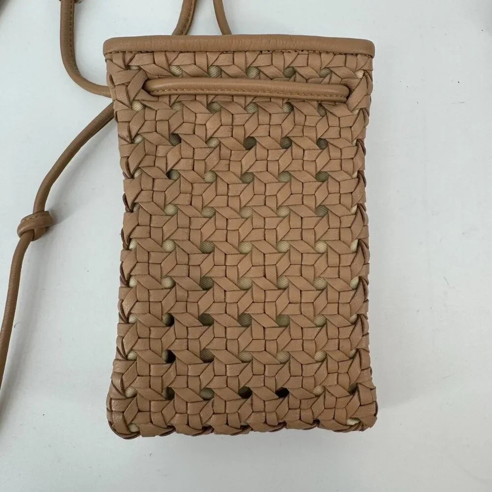 Lucky Brand Woven Leather Crossbody Phone Bag